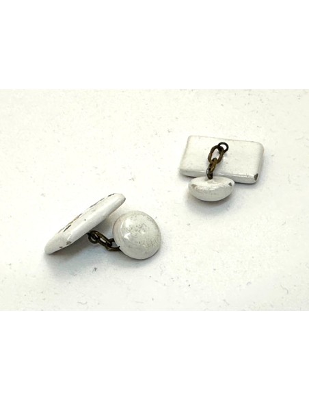 Manchetknapper af Porcelæn