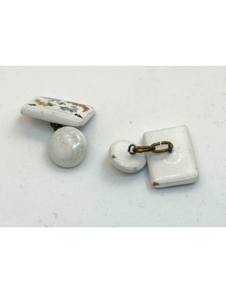 Manchetknapper af Porcelæn