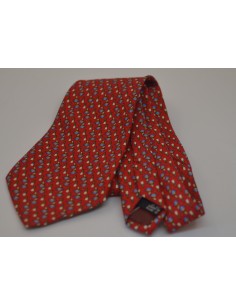 Salvatore Ferragamo silkeslips rød – brugt italiensk designerslips